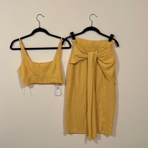 Yellow skirt set